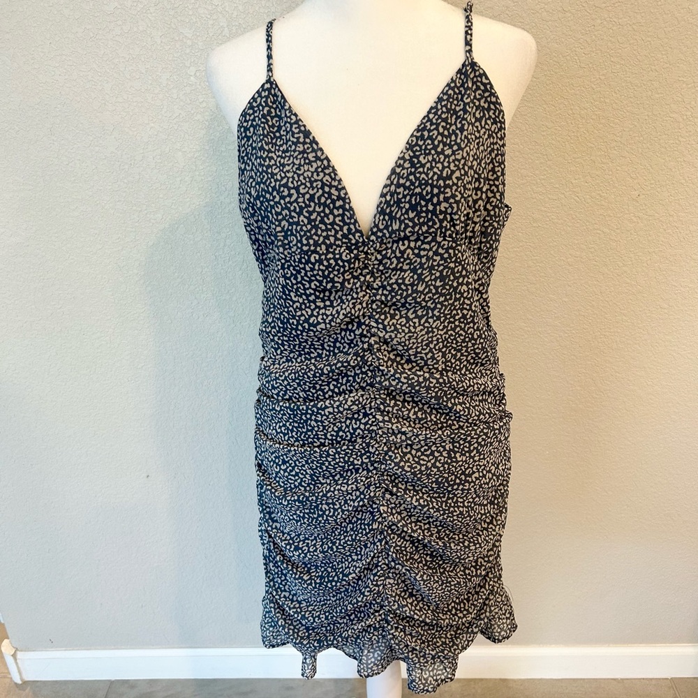 Light blue leopard dress